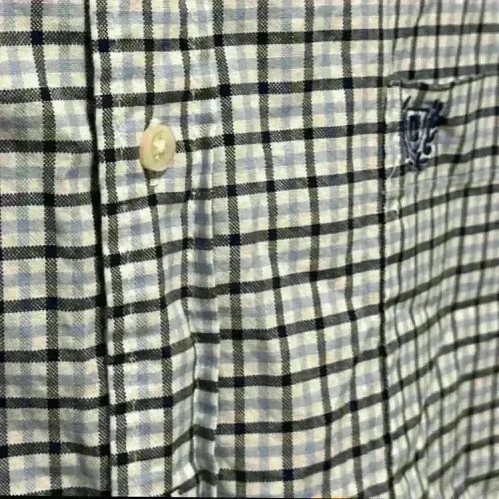 Men’s Chaps Blue Plaid Long Sleeve Button Down Shirt - Size 2XB - Picture 6 of 11